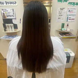 ロング 縮毛矯正モデル募集中 美容室HATSUのヘアスタイル