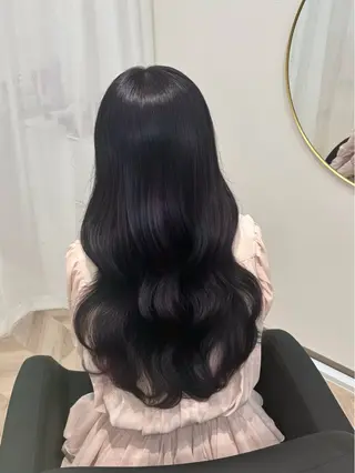 ロング カラー 𝒎𝒐𝒆🩰 名駅/ヘアメ/暖色♡のヘアスタイル