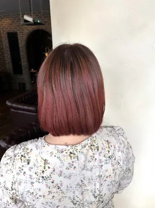 ショート カラー ヘアアレンジ Rina🌷 ダメージレスカラーのヘアスタイル