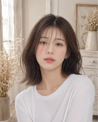 ミディアム カラー grand juteのヘアスタイル