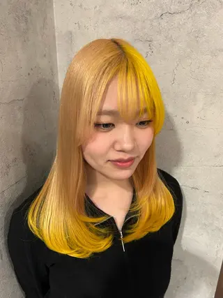 セミロング エクステ×ハイトーン 🌈KEISUKEのヘアスタイル