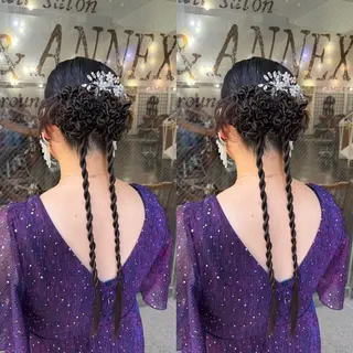 ロング ヘアアレンジ パーマ/レイヤー /ハイライト/AOIのヘアスタイル