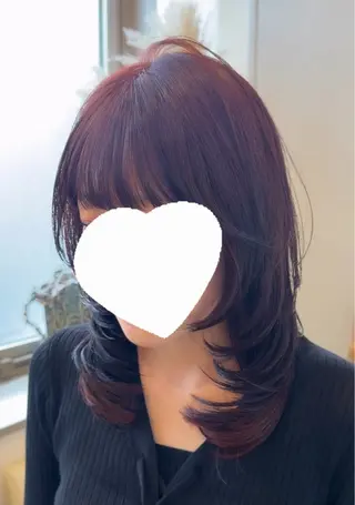 ミディアム レイヤー透明感カラー ブリーチ🎀オトハのヘアスタイル