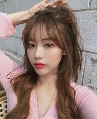 ロング 韓国特化🇰🇷 エクステのヘアスタイル