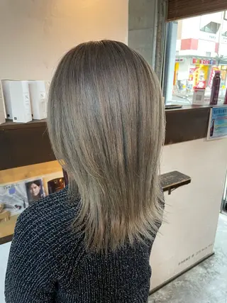 セミロング カラー Joliefille 高石店　かすみのヘアスタイル