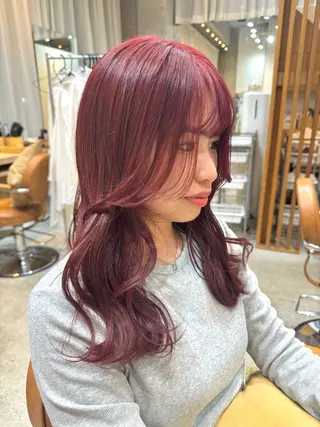 セミロング 🧡ボブ/うる艶カラ ー🩵　さくら🌸のヘアスタイル