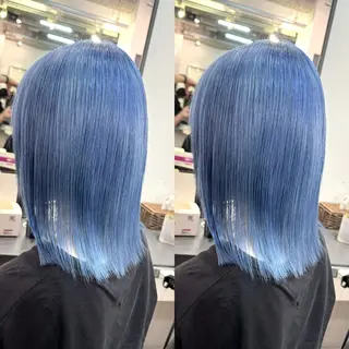 ショート バレイヤージュ ボブ🌈ナツヤのヘアスタイル