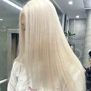ロング カラー Acchon/心斎橋 💚ダブルカラーのヘアスタイル