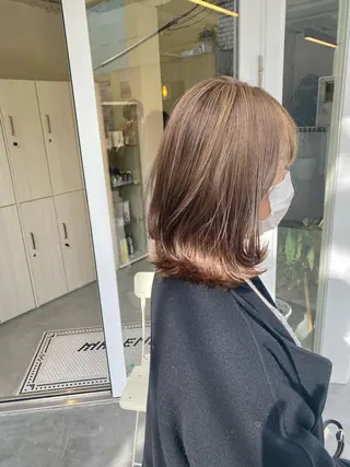 ミディアム カラー ハイトーン×似合わせ 🌱中川慎之介のヘアスタイル