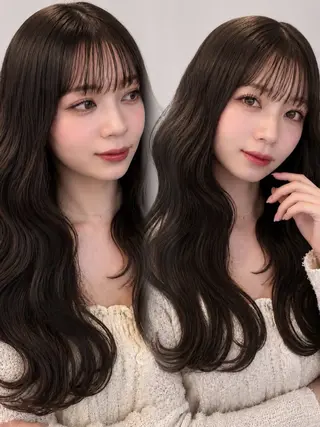 セミロング カラー ヘアアレンジ 🌿巴結生🌱大宮 ミルクティーベージュのヘアスタイル