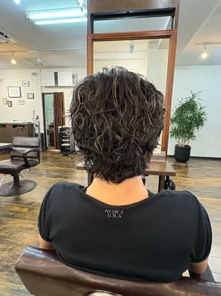 カラー パーマ 馬来 千尋のヘアスタイル