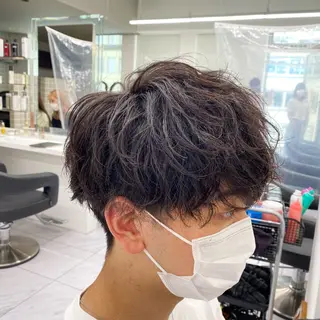 パーマ メンズ 縮毛矯正/髪質改善/ ブリーチ毛/木元渓太のヘアスタイル