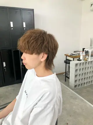 ショート カラー パーマ ヘアアレンジ メンズ キッズ ネイル マツエク・マツパ エビスザキレン／メン ズ／心斎橋🌳のヘアスタイル