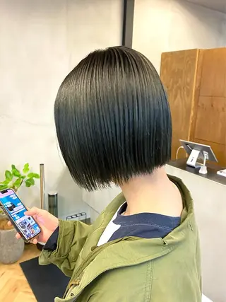 ミディアム カラー パーマ ヘアアレンジ ハル🌸柔色/ ブリーチなし/艶髪のヘアスタイル