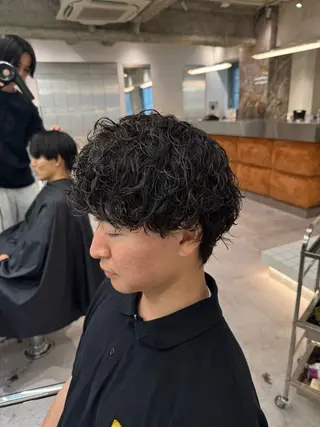 パーマ メンズ ブリーチ/パーマ特化 片平和寿のヘアスタイル