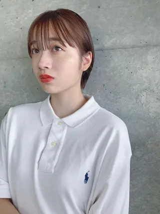 ショート カラー ボブパーマコテ巻き風 パーマNo1深江秀平のヘアスタイル