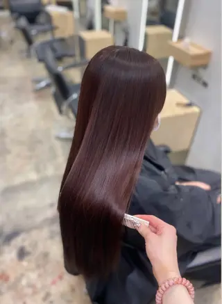 カラー MOMOKA🍑プル エクステ・ハイトーンのヘアスタイル