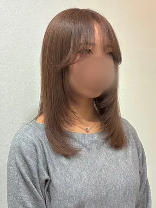 ミディアム 柴田真衣 /ナチュラル/半個室のヘアスタイル