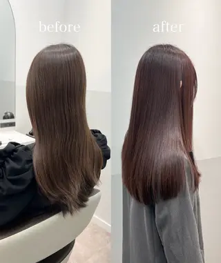 ロング カラー パーマ ヘアアレンジ 似合わせレイヤー/ 美髪縮毛矯正/ミナエのヘアスタイル