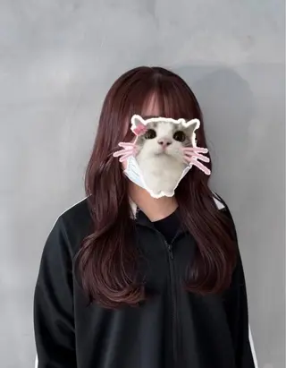 セミロング カラー 片平 帆香のヘアスタイル
