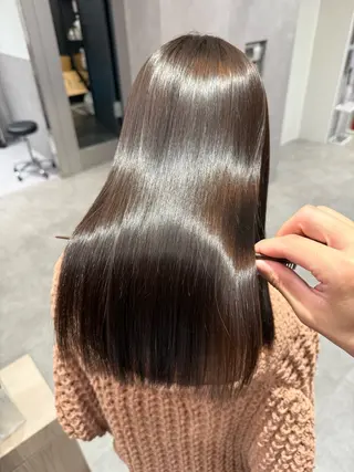 ロング カラー パーマ ヘアアレンジ 縮毛矯正/髪質改善/ ブリーチ毛/木元渓太のヘアスタイル