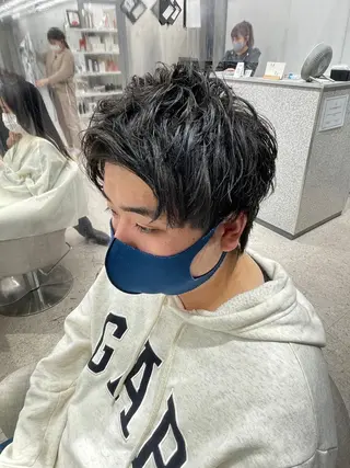 ショート メンズ 京都河原町 メンズパーマ助川龍哉のヘアスタイル