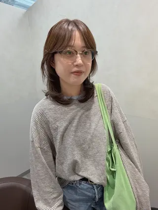 ミディアム カラー 砂原 ひよりのヘアスタイル