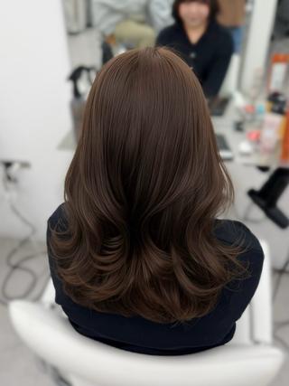 ロング カラー 韓国ヘア/顔周り ヘアセット/加藤優里のヘアスタイル