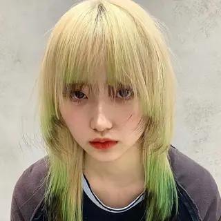セミロング カラー ミルクティーブラウン 名古屋/フウトのヘアスタイル