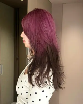 セミロング カラー 九後 志帆海のヘアスタイル