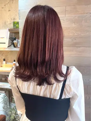 セミロング カラー 京都大人女性ショート 徒歩1分/秋山のヘアスタイル
