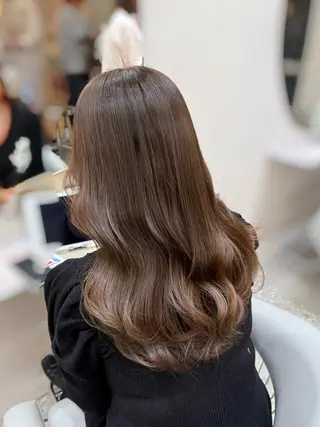 ロング カラー ヘアアレンジ レイヤー/顔周り/ 透明感カラー/ななのヘアスタイル