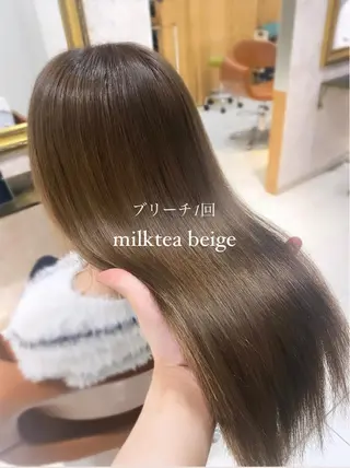 セミロング カラー 髪質改善/顔まわり/ レイヤー🎀YUZUのヘアスタイル