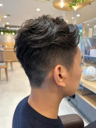 ショート パーマ メンズ 💈メンズ特化 美容師サキ💈のヘアスタイル