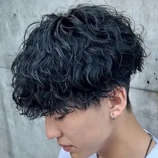 ミディアム パーマ ヘアアレンジ メンズ fifth 石川 凪のヘアスタイル