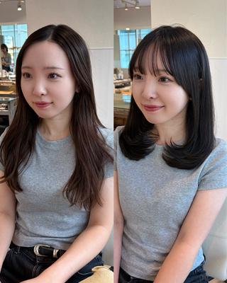 セミロング 似合わせカット⌇ヘア セット⌇A i🤍のヘアスタイル