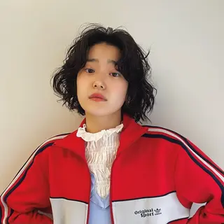 ショート パーマ Neelu 日置剛人のヘアスタイル