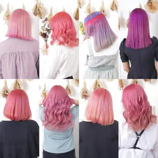 ミディアム カラー パーマ ヘアアレンジ アイブロウ 推し活専用 【派手髪】飯野ゆかりのヘアスタイル