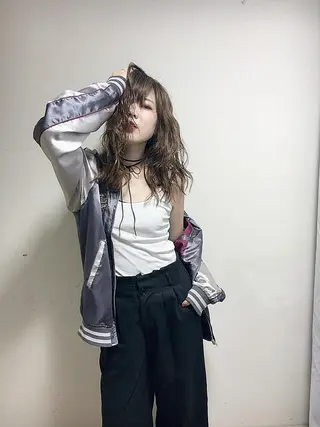 セミロング カラー 韓国hair ·͜· watanabeのヘアスタイル
