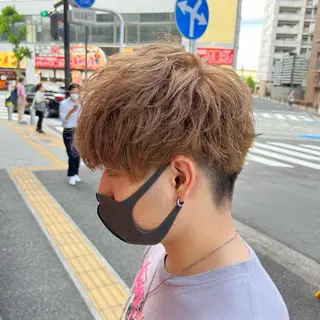 ショート カラー メンズ ツイスパ特化 石川 歳也のヘアスタイル