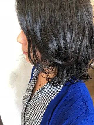ミディアム パーマ 五十嵐 聡のヘアスタイル