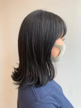 ミディアム カラー ヘアアレンジ 加藤 綾華のヘアスタイル