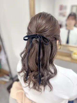 ミディアム ヘアアレンジ ⭐︎moe 【ヘアメイク🧸】のヘアスタイル