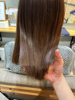 セミロング カラー パーマ ヘアアレンジ メンズ キッズ ネイル マツエク・マツパ アイブロウ 久木原 ゆりのヘアスタイル