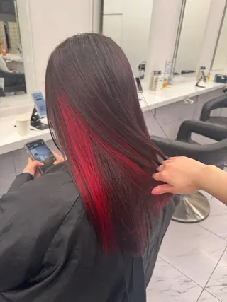 ロング カラー パーマ ヘアアレンジ メンズ キッズ 韓国系🇰🇷🩶 艶暗髪/MEIのヘアスタイル