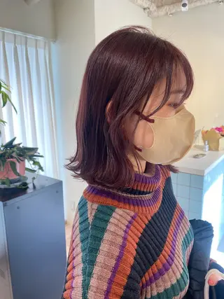 ミディアム カラー 当日予約大歓迎💗 依田瑞希のヘアスタイル