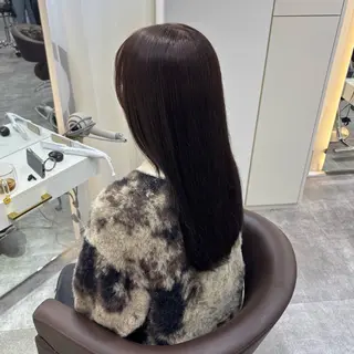 セミロング カラー 艶髪カラー・縮毛矯正 ・レイヤーAsunaのヘアスタイル