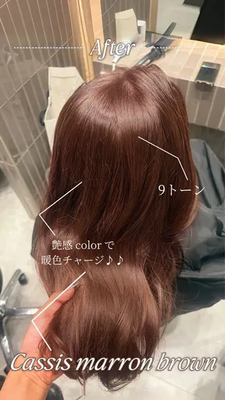 ロング カラー みのり ワンホンヘア🕊️のヘアスタイル
