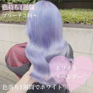 ロング カラー ヘアアレンジ メンズ キッズ マツエク・マツパ ブリーチの髪様 MASATOのヘアスタイル