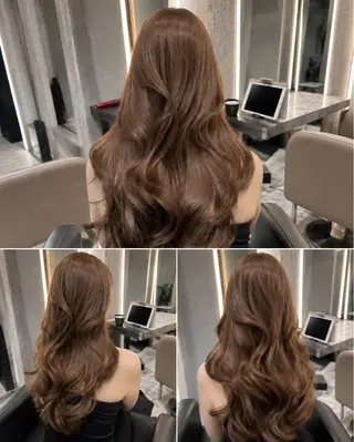 ロング カラー 💖透明感カラー縮毛 レイヤー/大宮/虎白のヘアスタイル